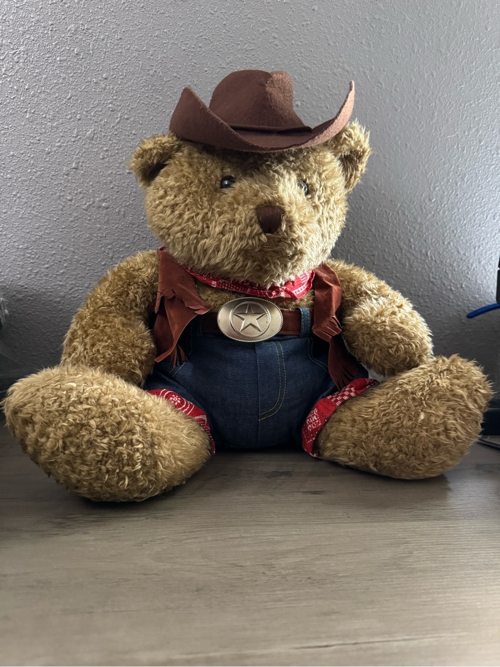 Yeeehaww! Vintage Cowboy Large Teddy Bear Plush